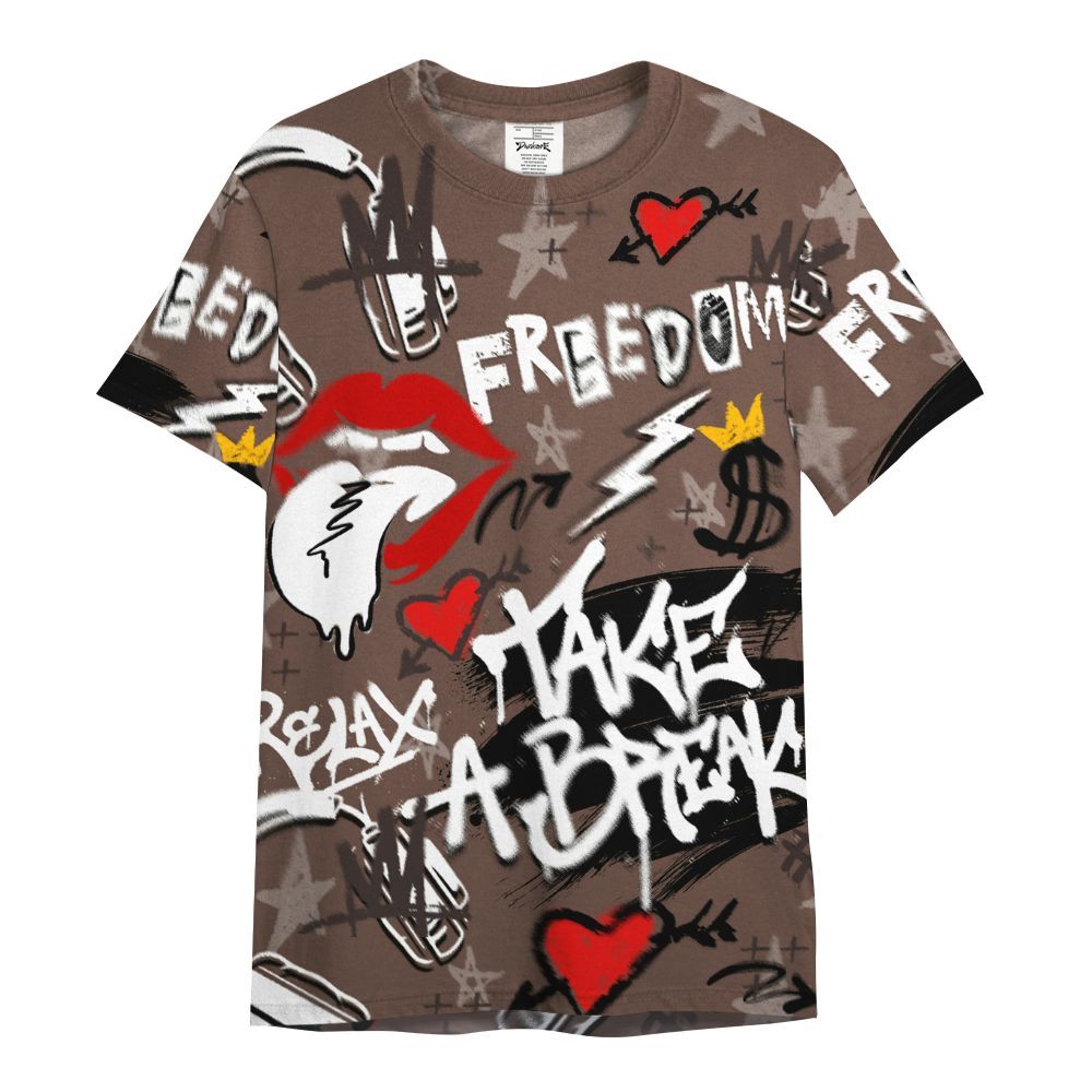 Shirt To Match Air Force 1 Low Escape - Take Break Freedom Graffiti Streetwear All Over Print
