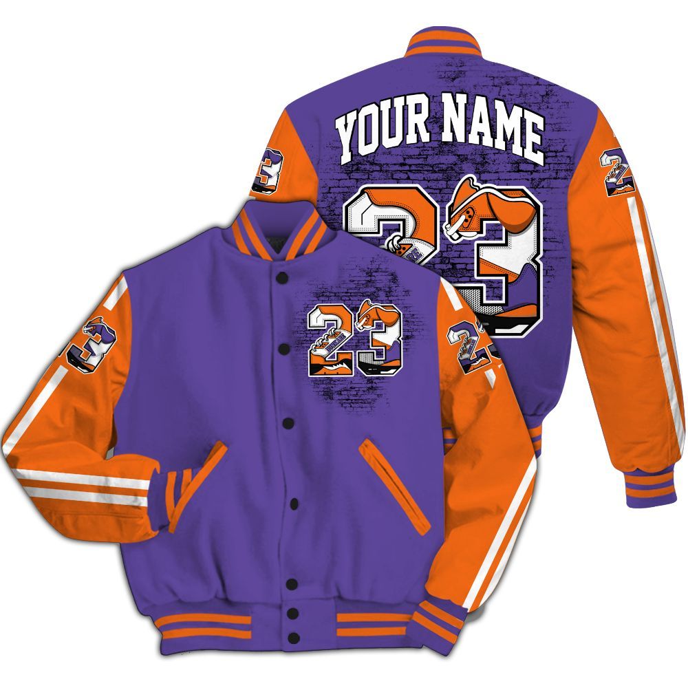 Varsity Jacket To Match Air Max Waffle SP Voltage Purple - Custom Name Number 23 5s All Over Print