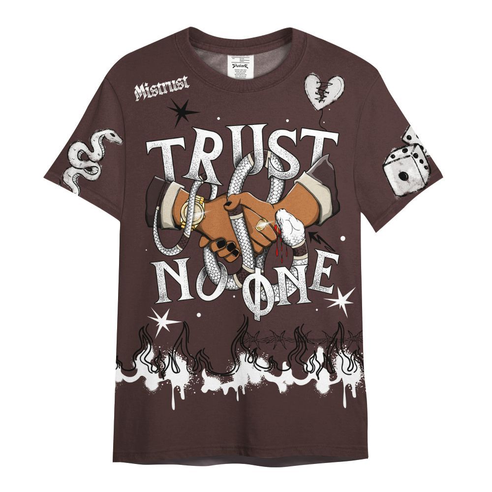 Shirt To Match Burgundy Crush 3s - Trust No One Snake-Bite Doodle Crayon All Over Print