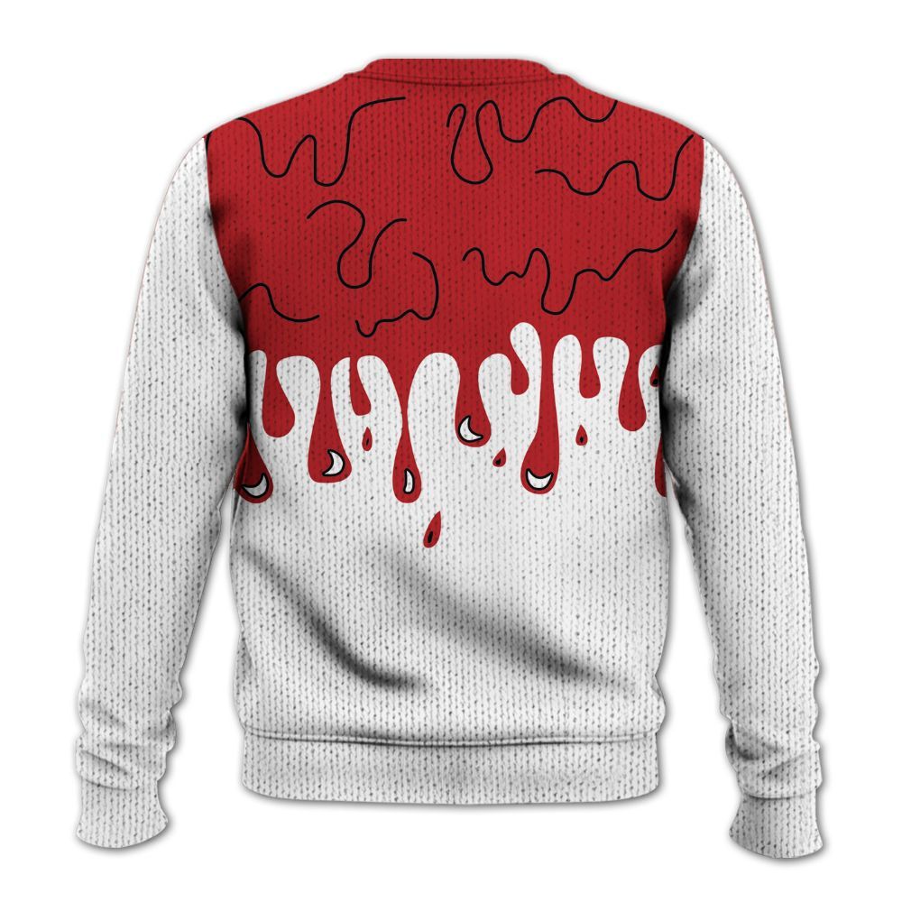 Knitted Sweater To Match Retro Cherry 12s - Snake Trust No One Drip