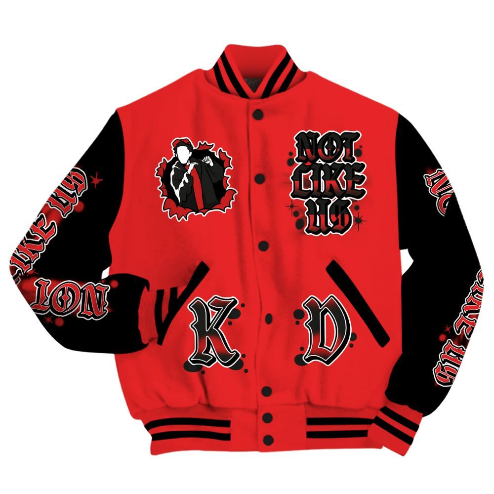 Varsity Jacket To Match Red Thunder 4s - None Like Us Graphic All Over Print