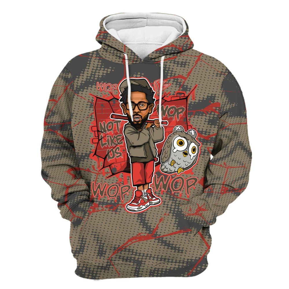 Hoodie To Match Olive 9s - None Like ComptonCity Graphic Crack All Over Print