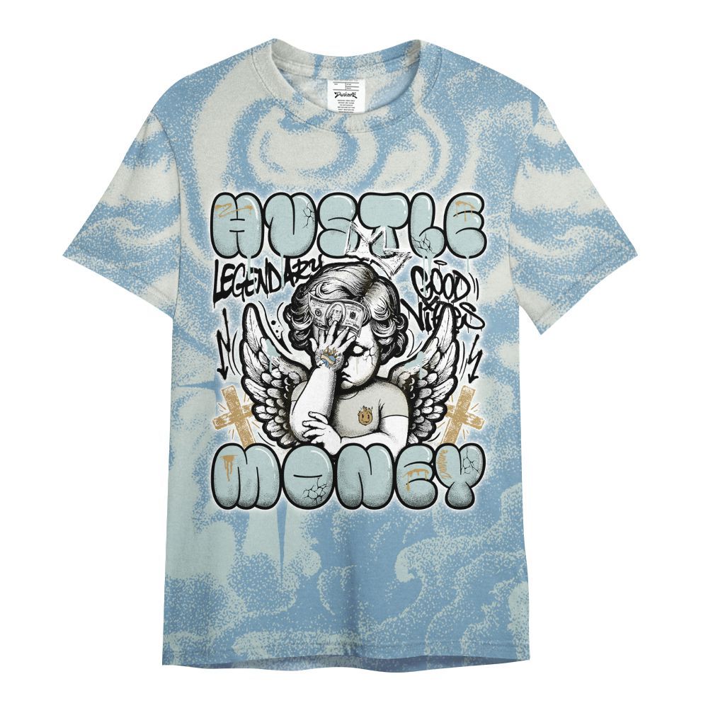 Shirt To Match Denim Worn Blue 2025 4s - Angel Hustle Money All Over Print
