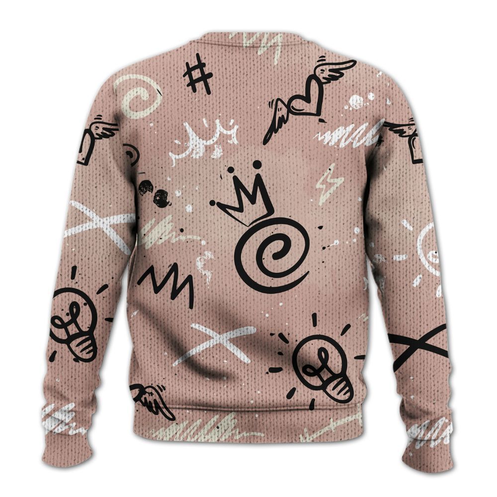 Knitted Sweater To Match Air Force Low 1 Arctic Orange - Drip Been Di2ferent