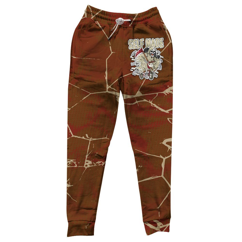 Sweatpant To Match Archaeo Brown 5s - Self Made Skeleton Crack All Over Print