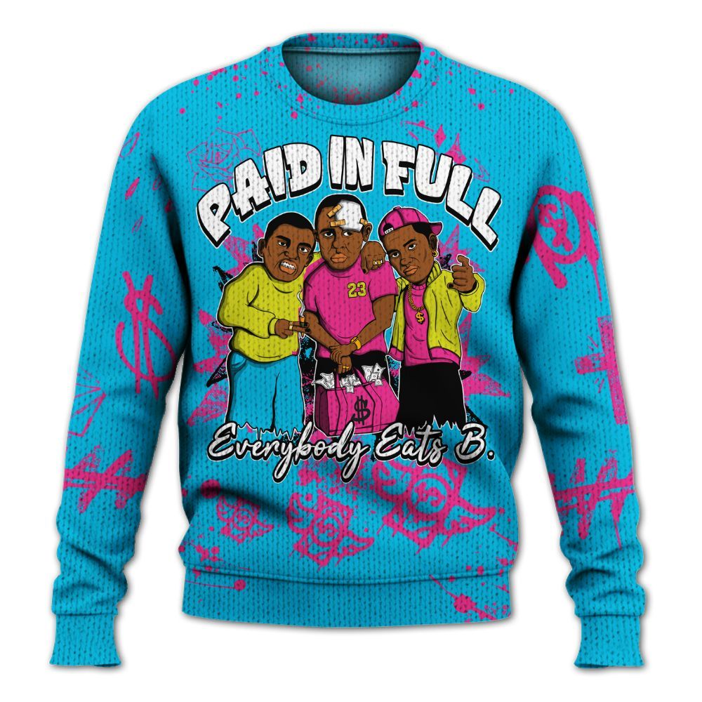 Knitted Sweater To Match Tokyo Nights Stewie 3s - Everybody Paid In Full Crayon