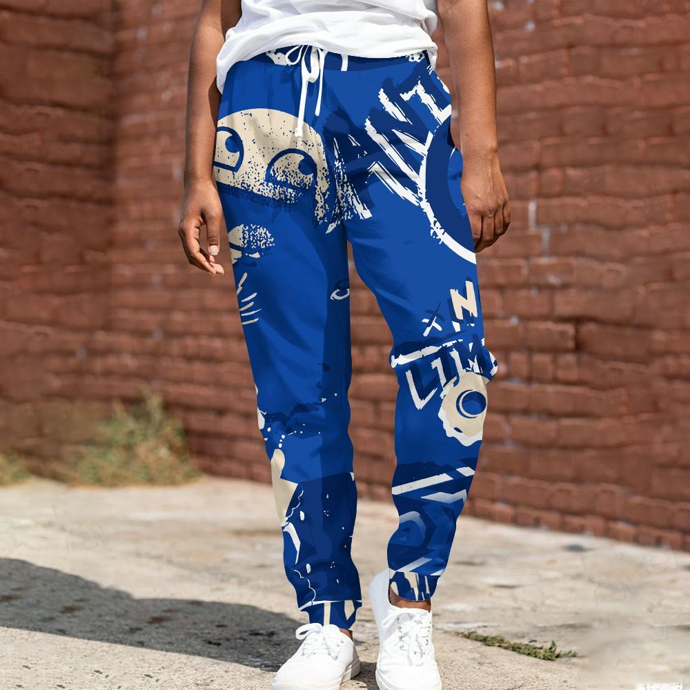 Sweatpant To Match Low Game Royal 1s - Monogram Graffiti All Over Print
