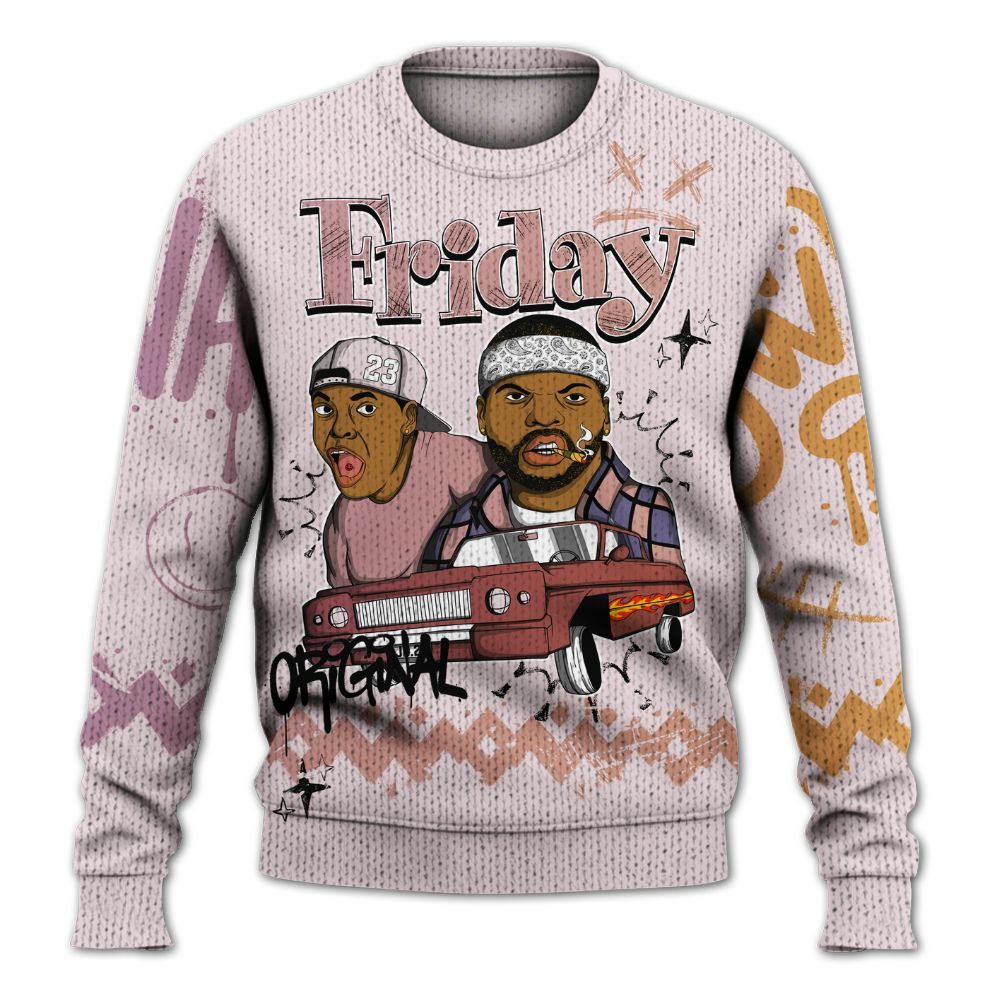 Knitted Sweater To Match Book Sunrise 1s - Friday Sneaker Crayon