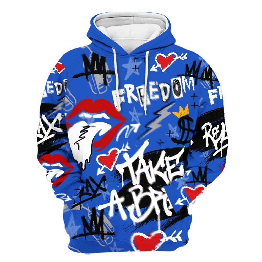 Hoodie To Match Retro Stealth 5s - Take Break Freedom Graffiti Streetwear All Over Print