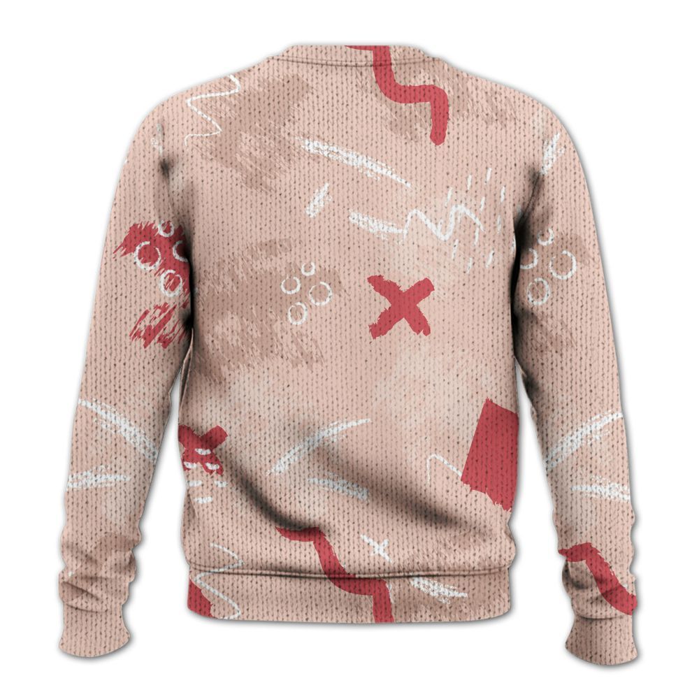 Sweater To Match Washed Coral 2s Shirt, Hustle Grind Pray Retro Graphic