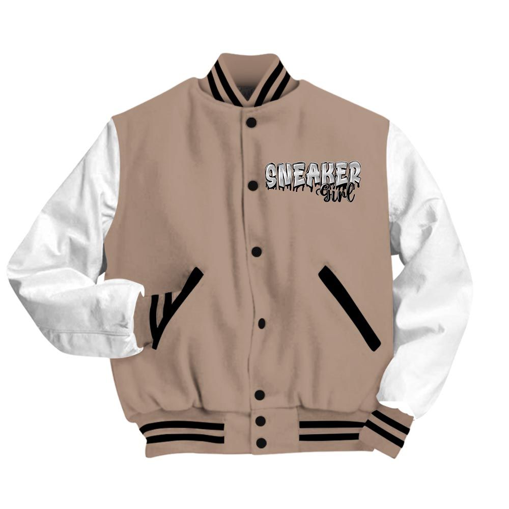 Varsity Jacket To Match Varsity Jacket Custom Name Sneaker Girl Money, OG Latte 1s - To Match Sneaker OG Latte 1s 2504 NCT