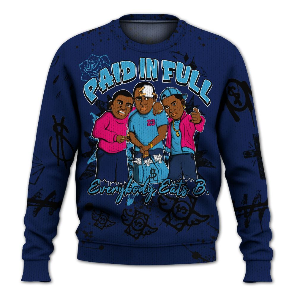 Knitted Sweater To Match Air Max 180 University Blue - Everybody Paid In Full Crayon