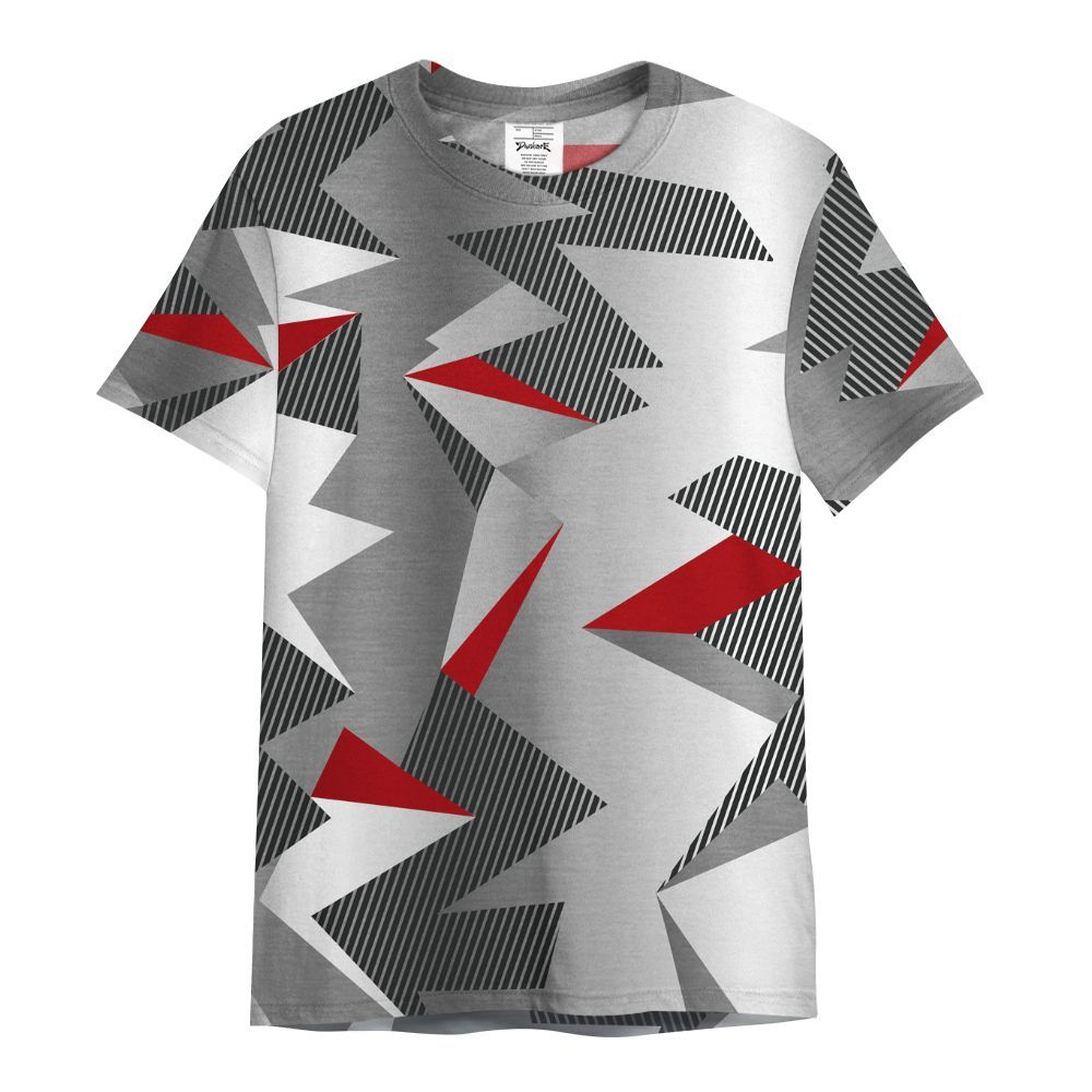 Shirt To Match Metallic Silver 14s - Geometric Camouflage Pattern All Over Print