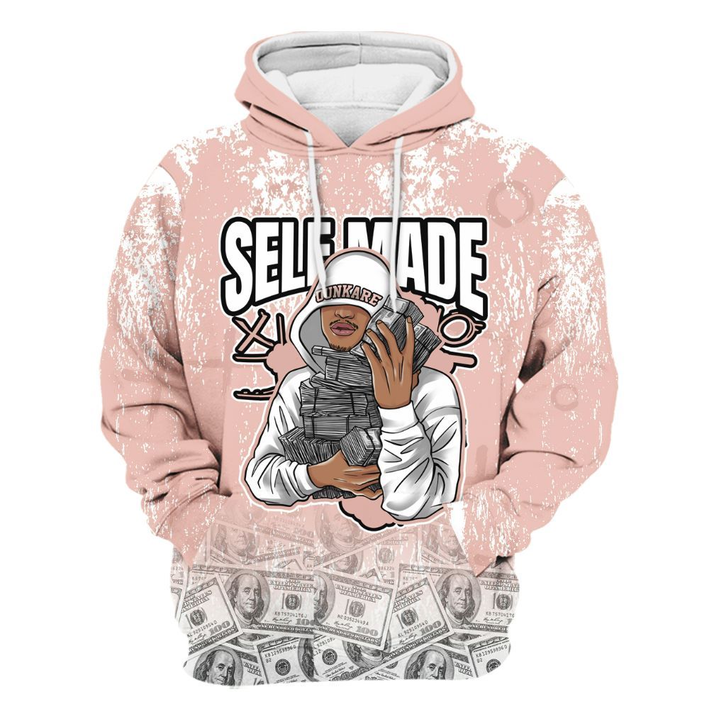 Hoodie To Match Dunk Low Pink Velvet - Selfmade Unique Grunge All Over Print