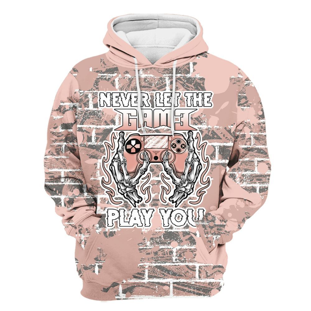 Hoodie To Match Low Legend Pink 11s - PlayGame Skull Brick All Over Print