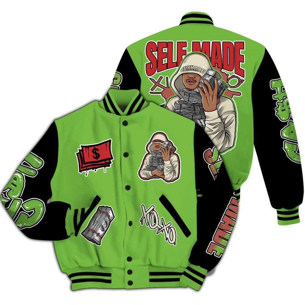 Varsity Jacket To Match Air Max Waffle SP Action Green - Selfmade Unique All Over Print