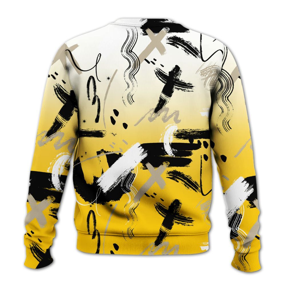 Sweatshirt To Match Vivid Sulfur 4s - Money Hustle Grind Pray All Over Print