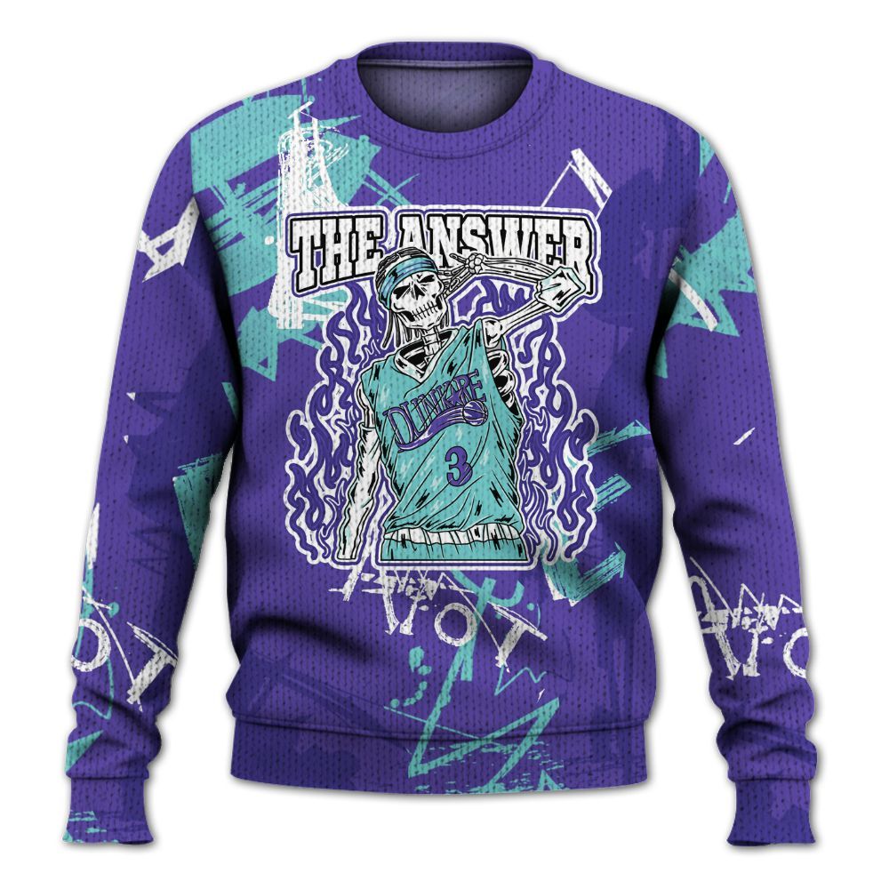 Knitted Sweater To Match Low Hornets 1s - Allen Answer Skeleton Messyz