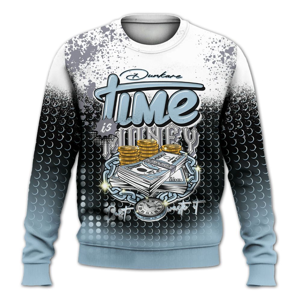 Sweatshirt To Match Chambray 7s - Halftone Time Is Money All Over Print