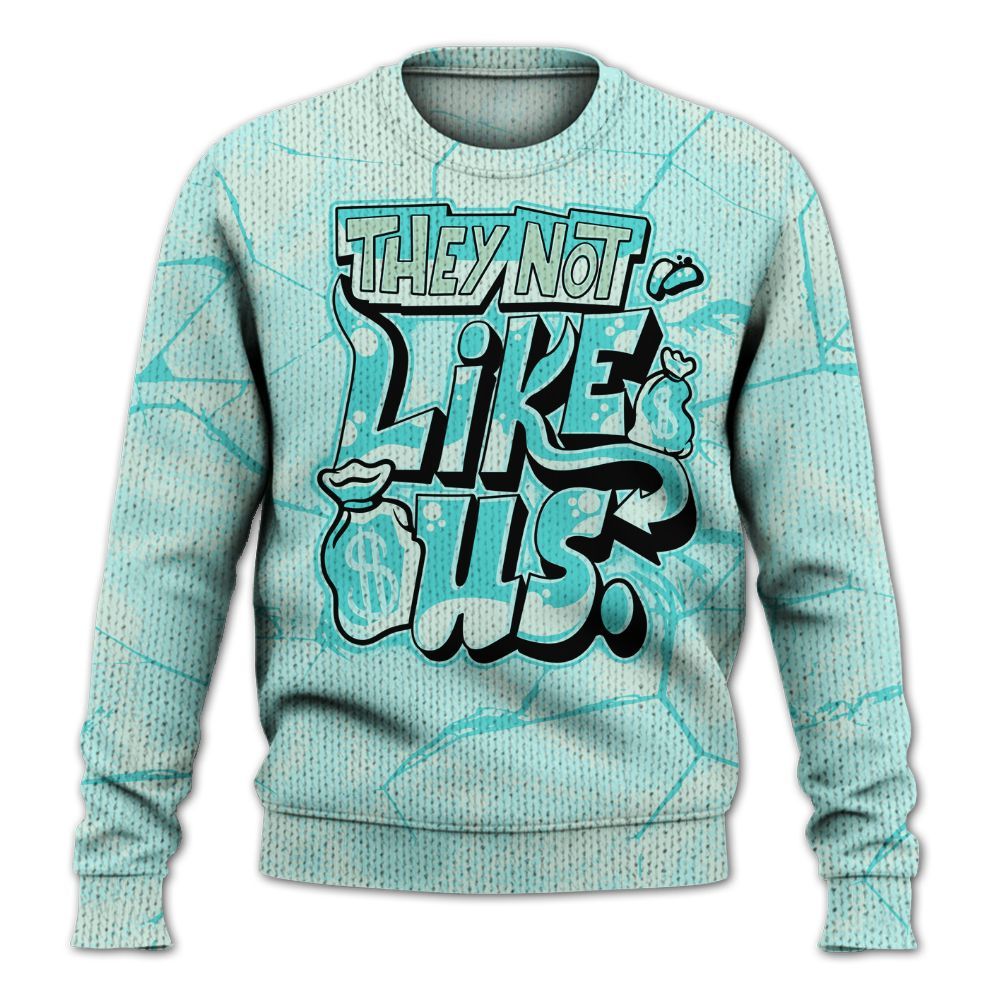 Sweater To Match Low OG Washed Teal 1s - Dislike Us Crack Graphic