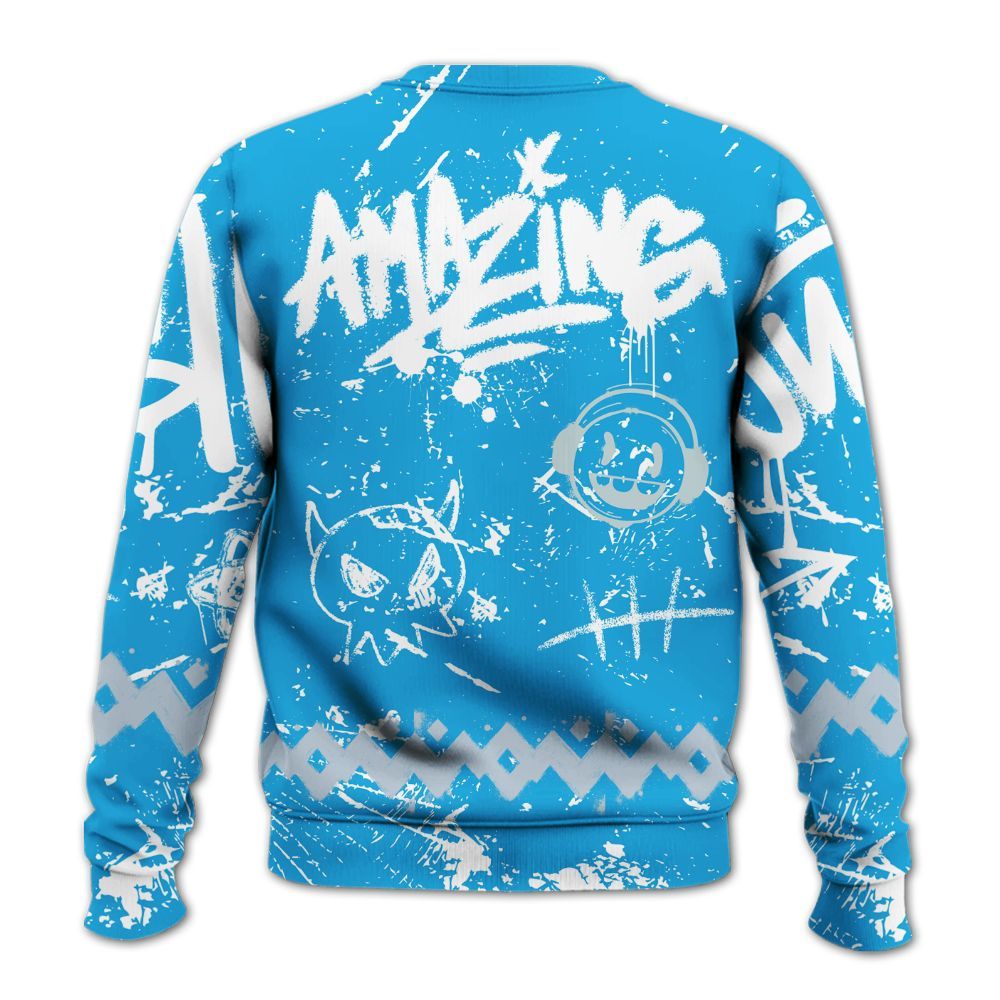 Sweatshirt To Match University Blue Low 2026 11s - Friday Sneaker Crayon All Over Print