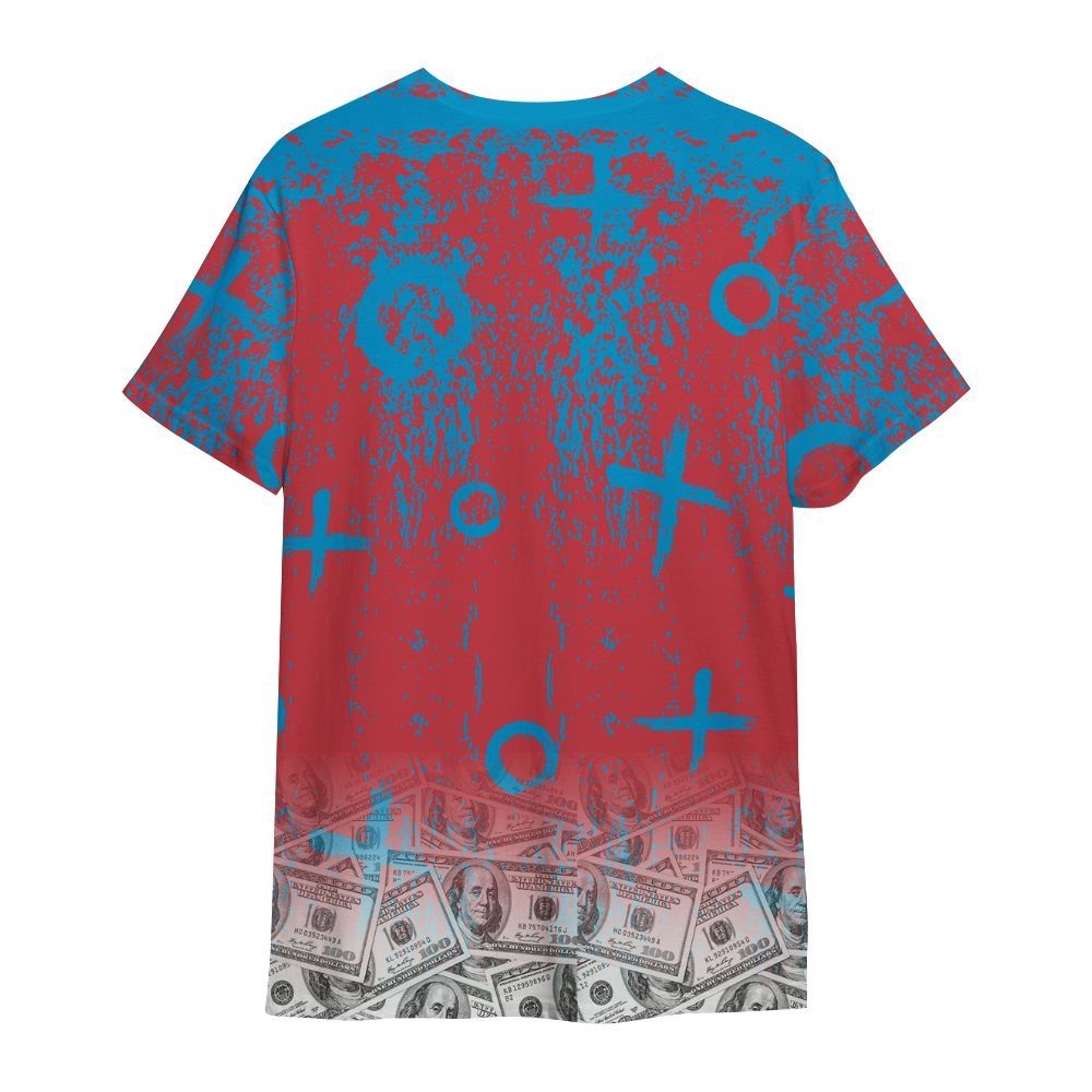 Shirt To Match High OG University Red Dark Powder Blue 1s - Selfmade Unique Grunge All Over Print