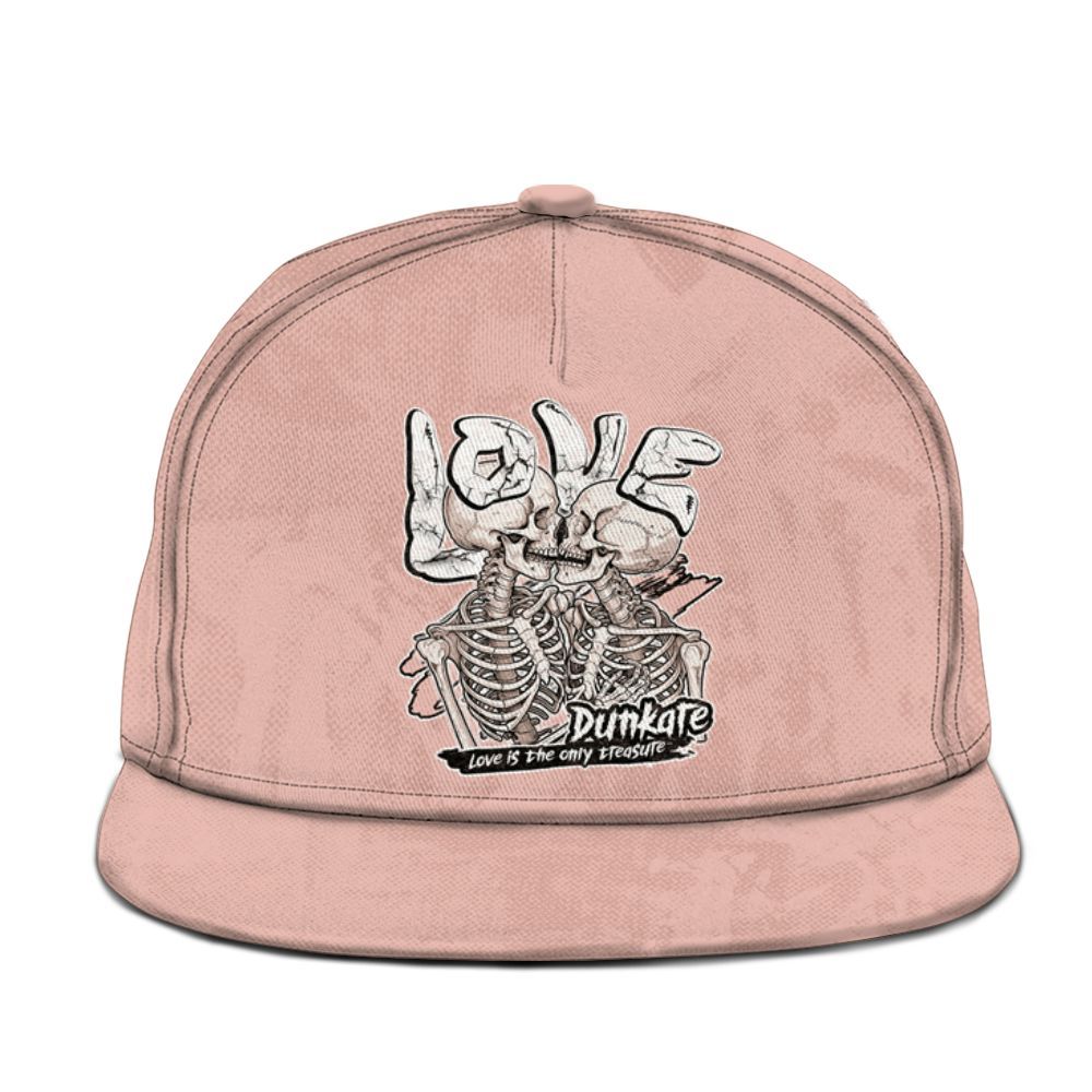 Snapback To Match Dunk Low Pink Velvet - Skull Love Graphic