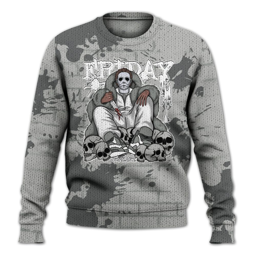 Knitted Sweater To Match Retro Wet Cement 4s - Friday Brick