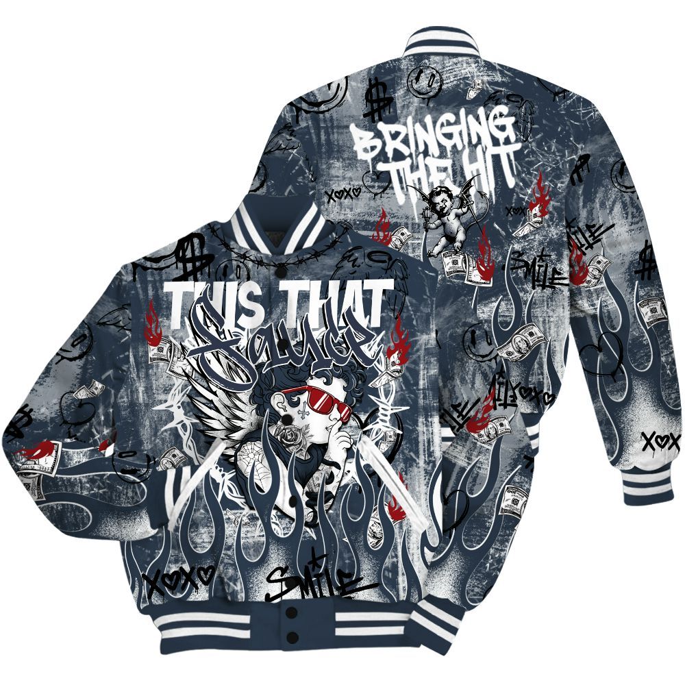 Varsity Jacket To Match Retro Olympic 6s Shirt, This That Sauce Angel All Over Print