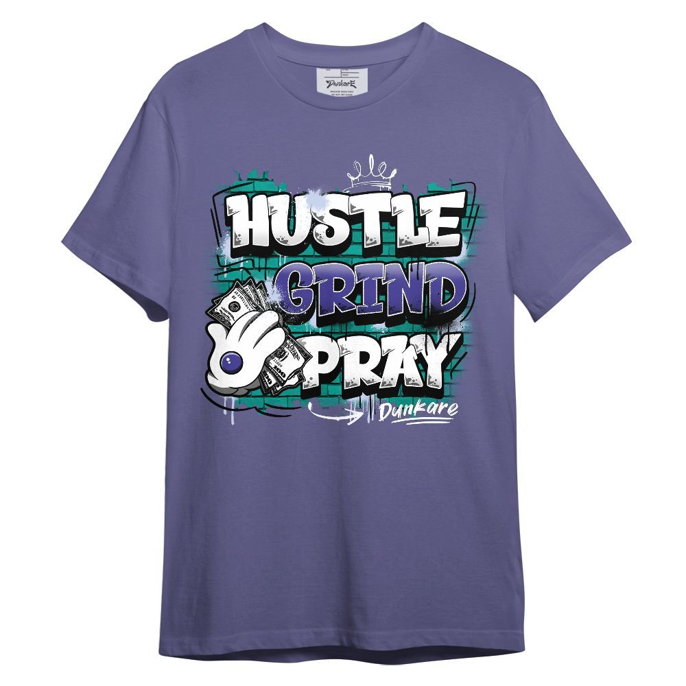Shirt To Match Retro Grape 5s - Graphic Hustle Grind Pray Graphic