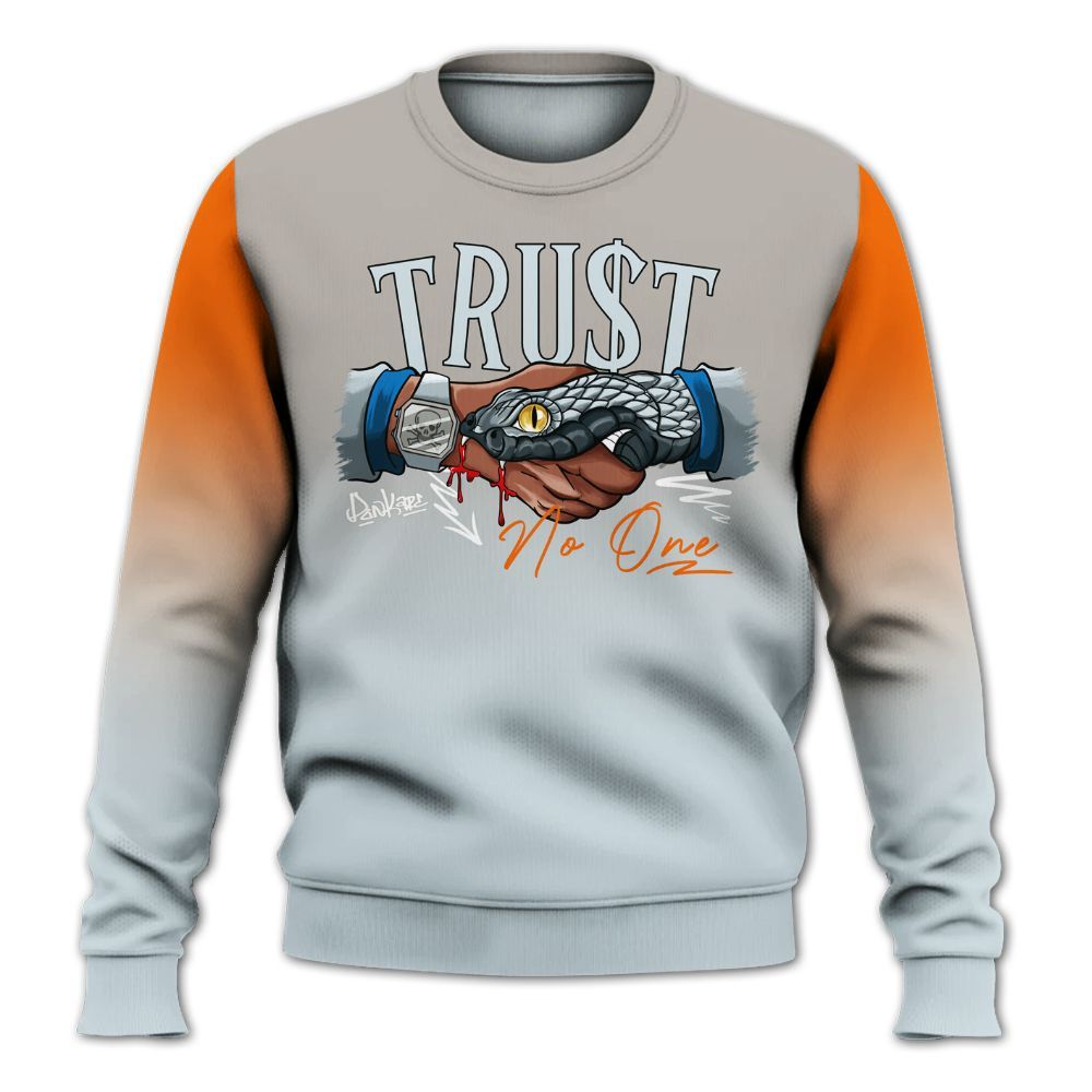 Sweatshirt To Match Retro High OG Alaska 1s - Snake Trust No One Drip All Over Print