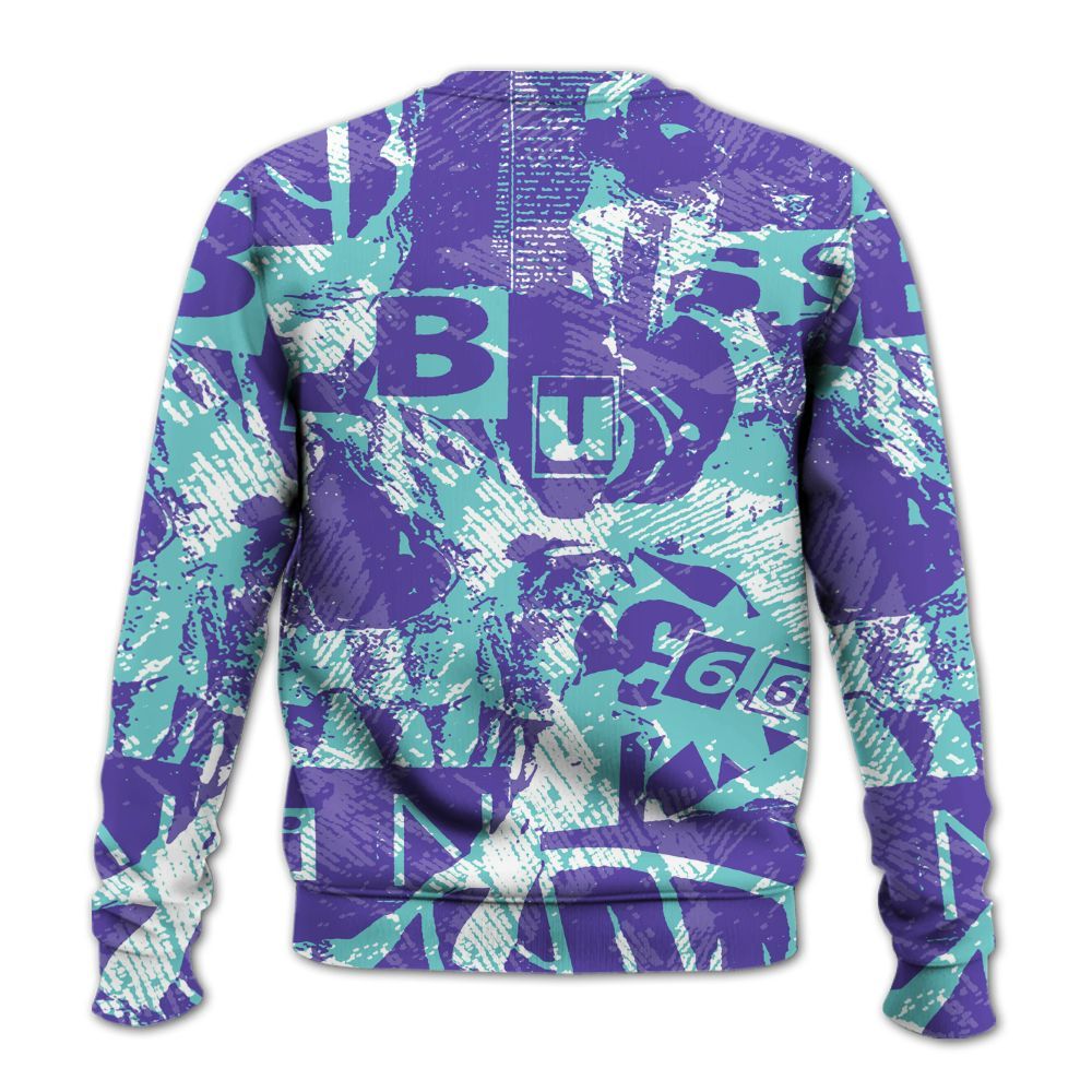 Sweatshirt To Match Low Hornets 1s - Boiz Ain't Cry Unique Abstract All Over Print