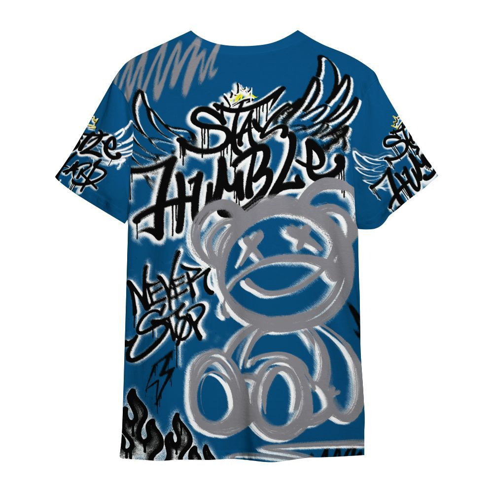 Shirt To Match High OG True Blue 1s - Humble Drip Streetwear Graffity All Over Print