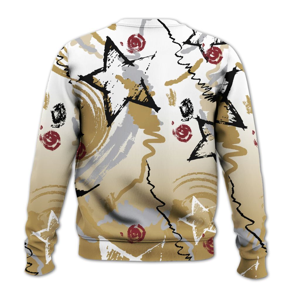 Sweatshirt To Match Kobe 4 Gold Medal - Grind Shine Later Drip All Over Print