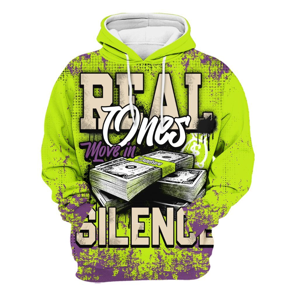 Hoodie To Match GS Black Barely Volt 11s - Move In Silence Money Street Retro All Over Print