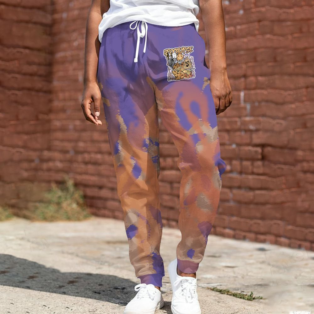 Sweatpant To Match Book Sunset 1s - Apocalypse Skeleton Burn All Over Print