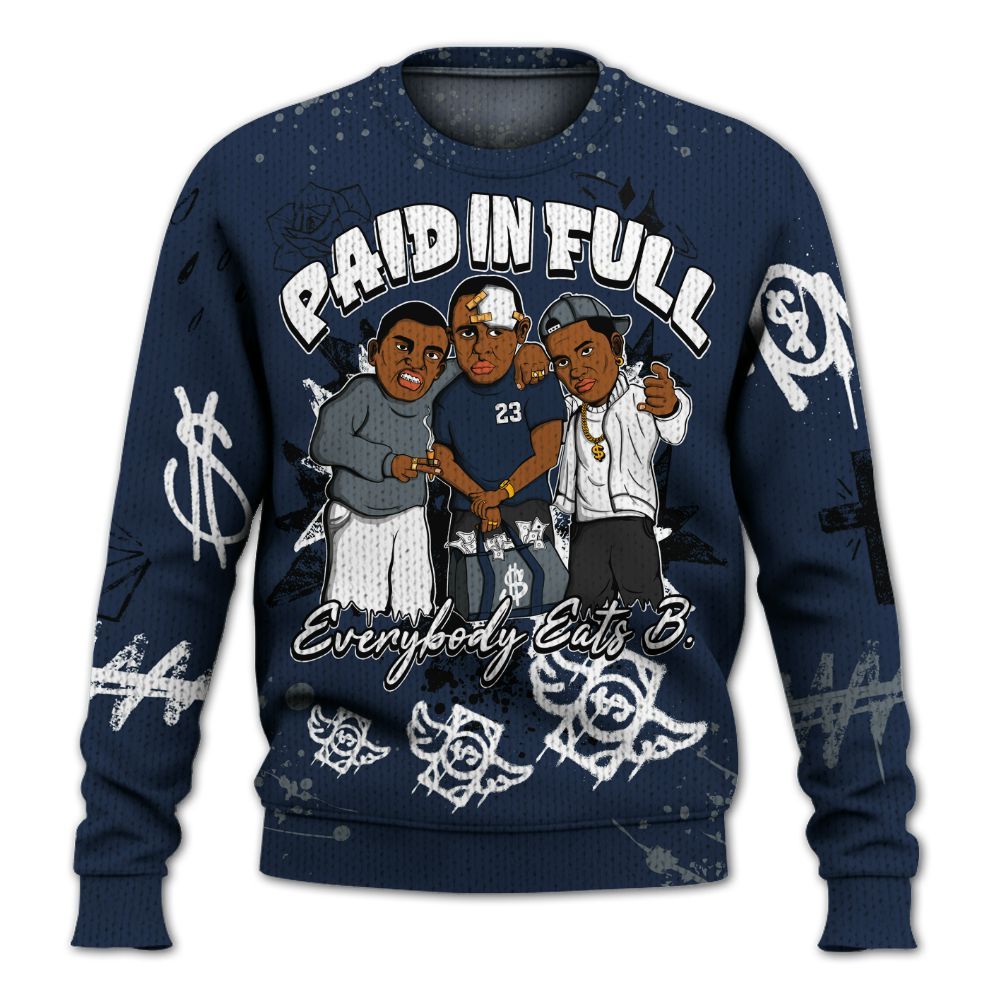 Sweater To Match Retro Flint 2026 13s - Everybody Paid In Full Crayon Graphic