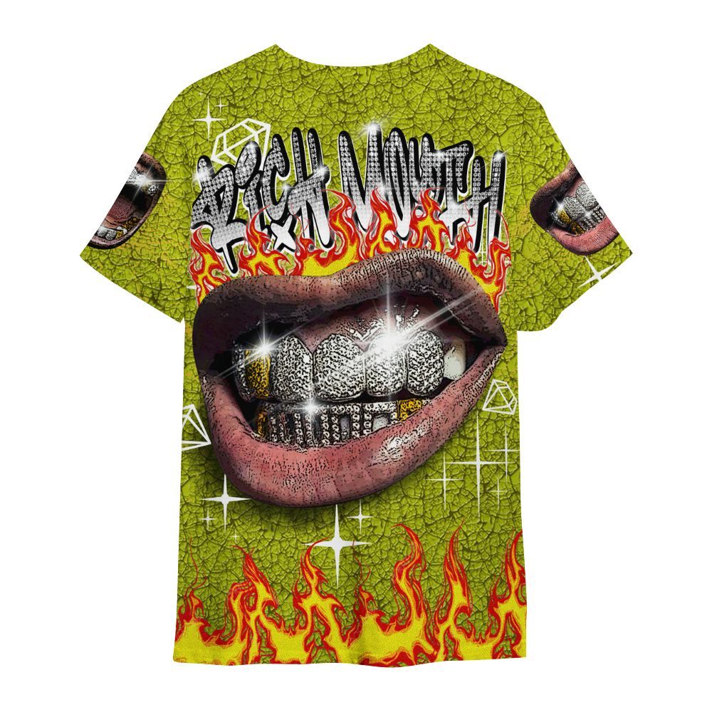 Shirt To Match Dunk Low QS Halloween Skull - Rich Mouth Fire Rap Retro 90s All Over Print