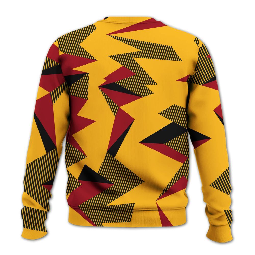 Sweatshirt To Match White Taxi 12s Shirt, Geometric Camouflage Pattern All Over Print