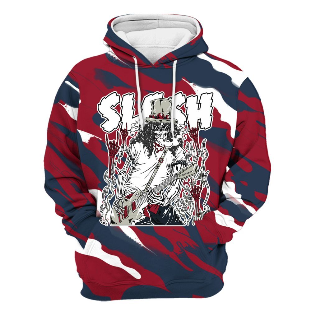 Hoodie To Match Navy Blue 2024 6s - Slash Skeleton Colored All Over Print