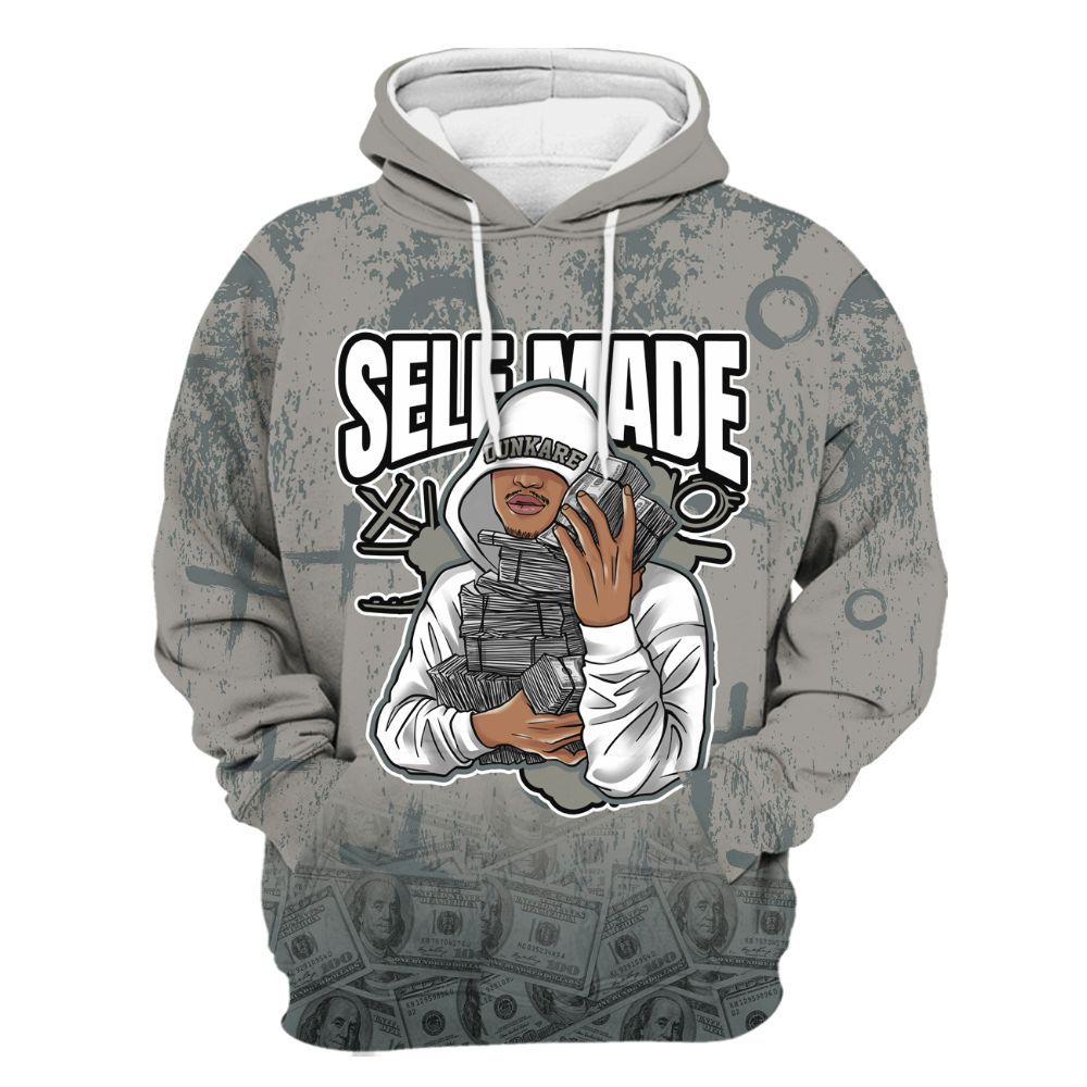 Hoodie To Match Cool Grey 9s - Selfmade Unique Drip All Over Print