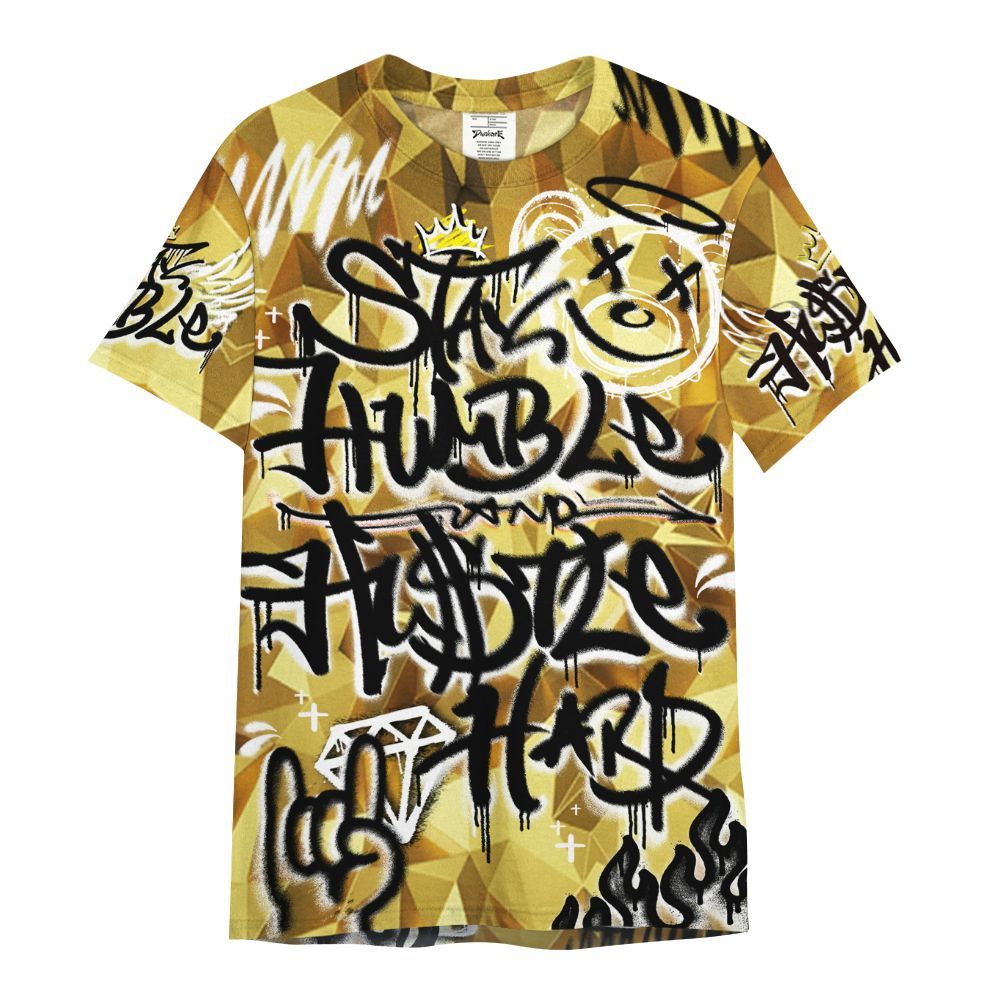 Shirt To Match NET Gold 4s - Humble Drip Streetwear Graffity All Over Print