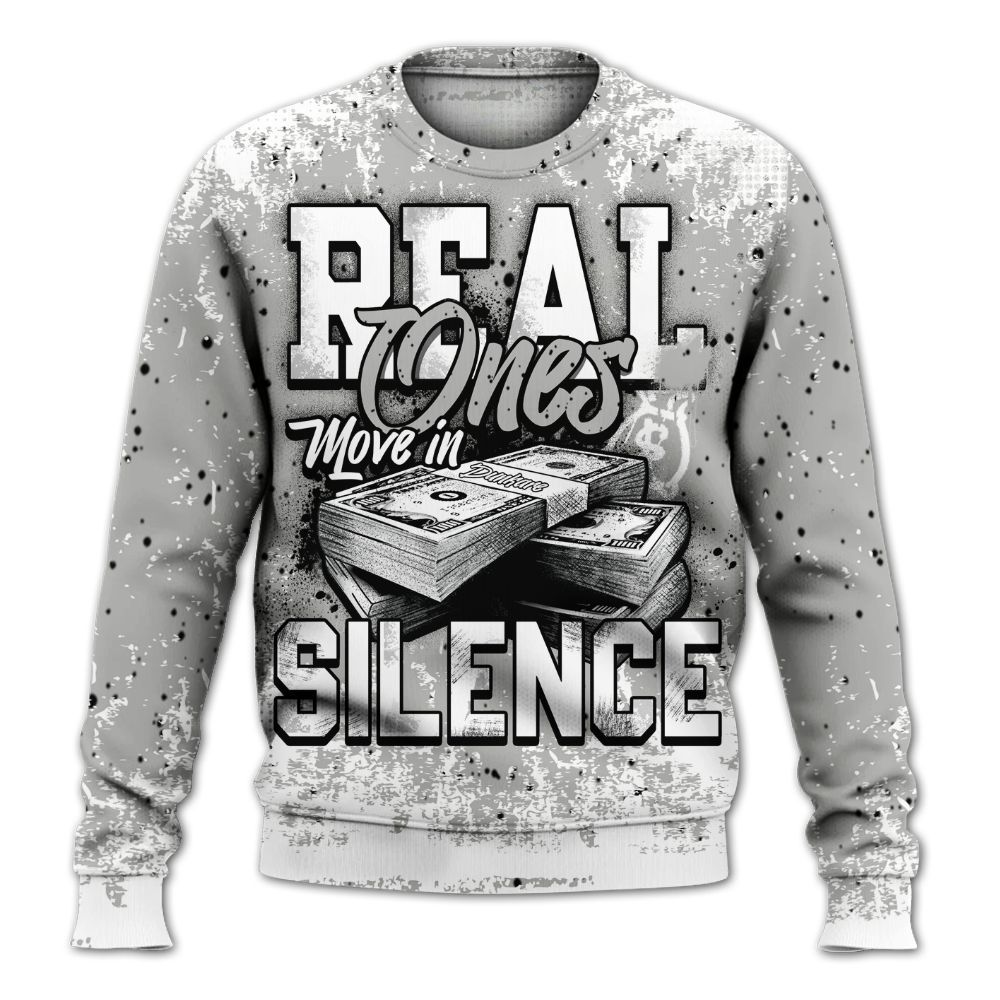 Sweatshirt To Match Retro White Oreo 4s - Move In Silence Money Street Retro All Over Print