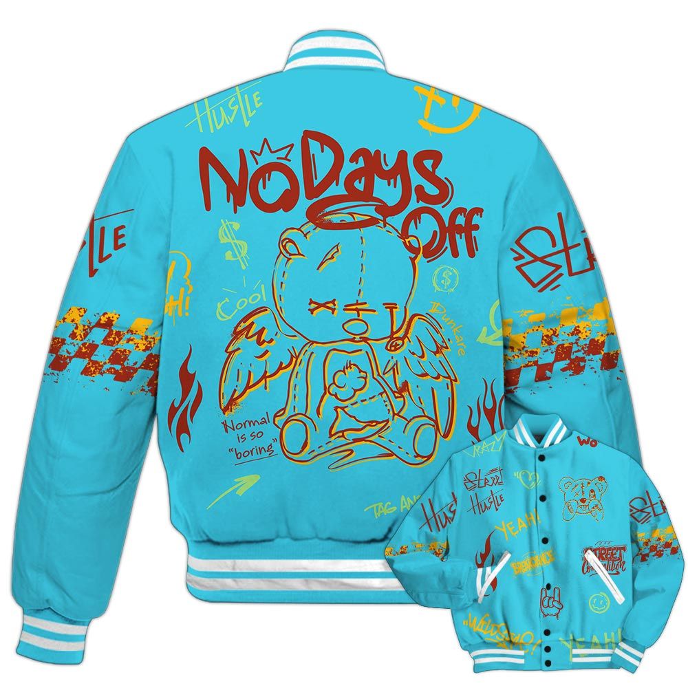 Varsity Jacket To Match SB Dunk Di'Orr Greenwood - No Days Off Retro Varsity Jacket Outfit