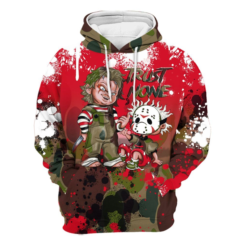 Hoodie To Match Air Max 90 Duck Camo Red - Trust No One Scary All Over Print
