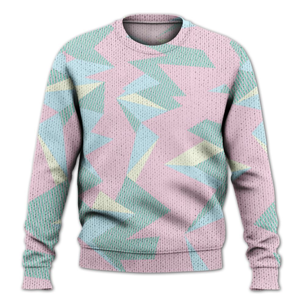 Knitted Sweater To Match Retro Easter 5s - Geometric Camouflage Pattern