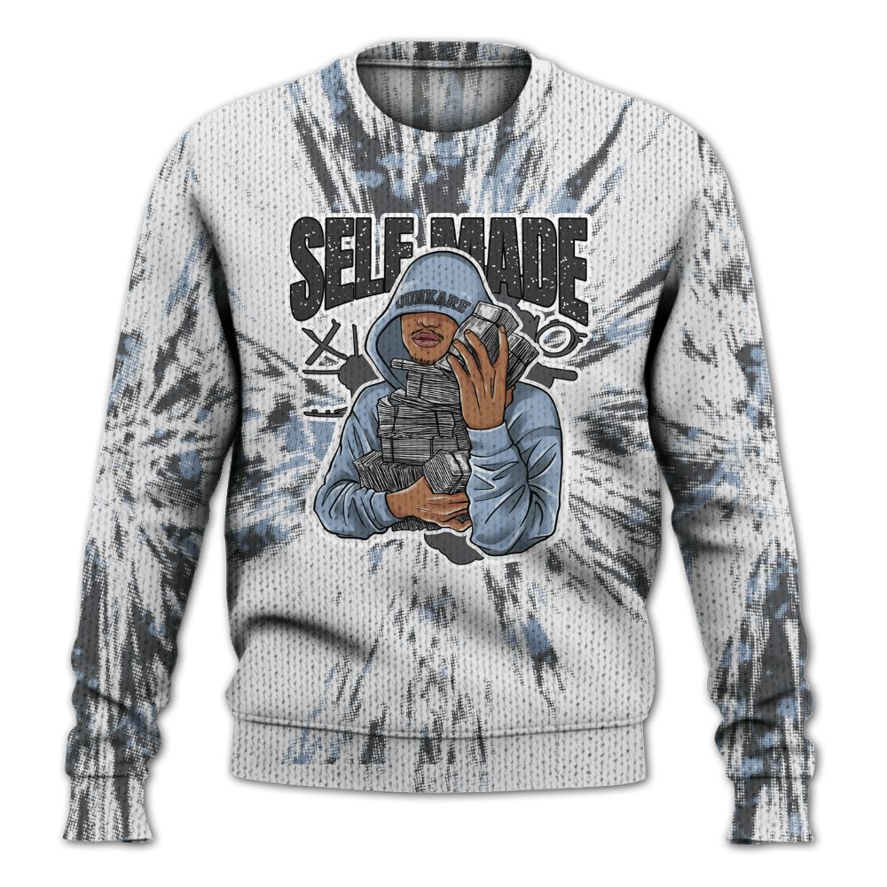 Knitted Sweater To Match Reverse Black White 6s - Selfmade Lux