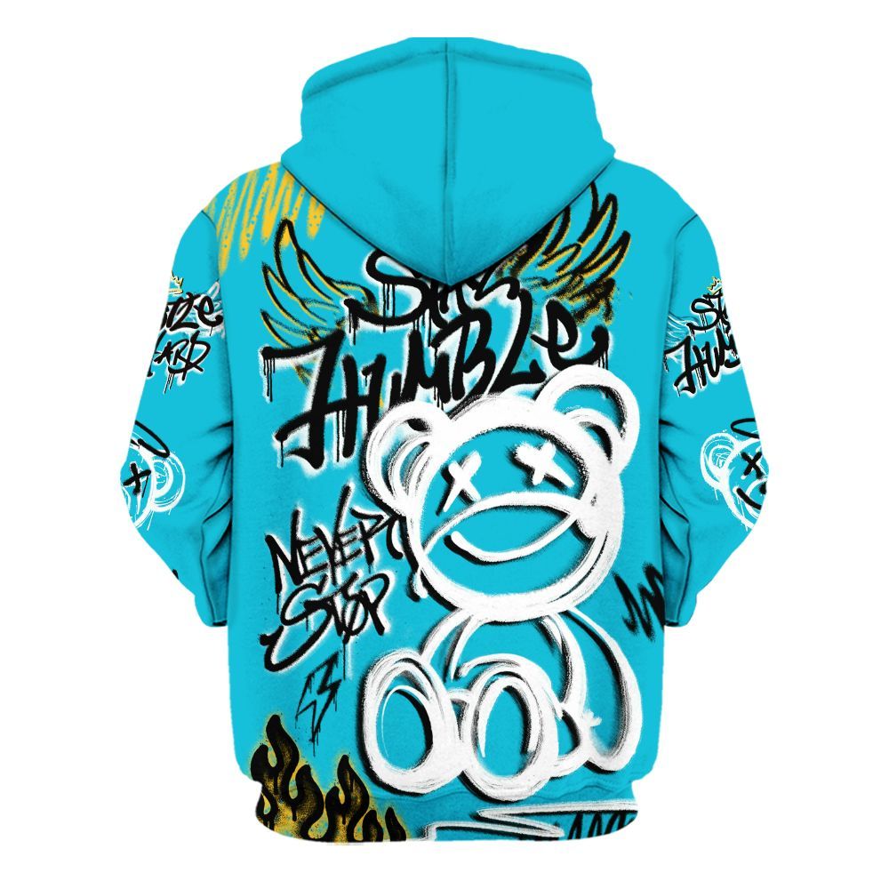 Hoodie To Match Retro Aqua 5s - Humble Drip Streetwear Graffity All Over Print