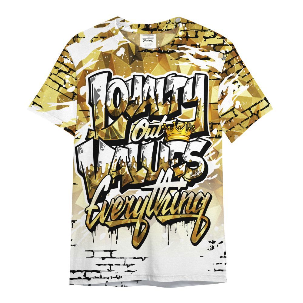 Shirt To Match NET Gold 4s - Values Of Loyalty Drip All Over Print
