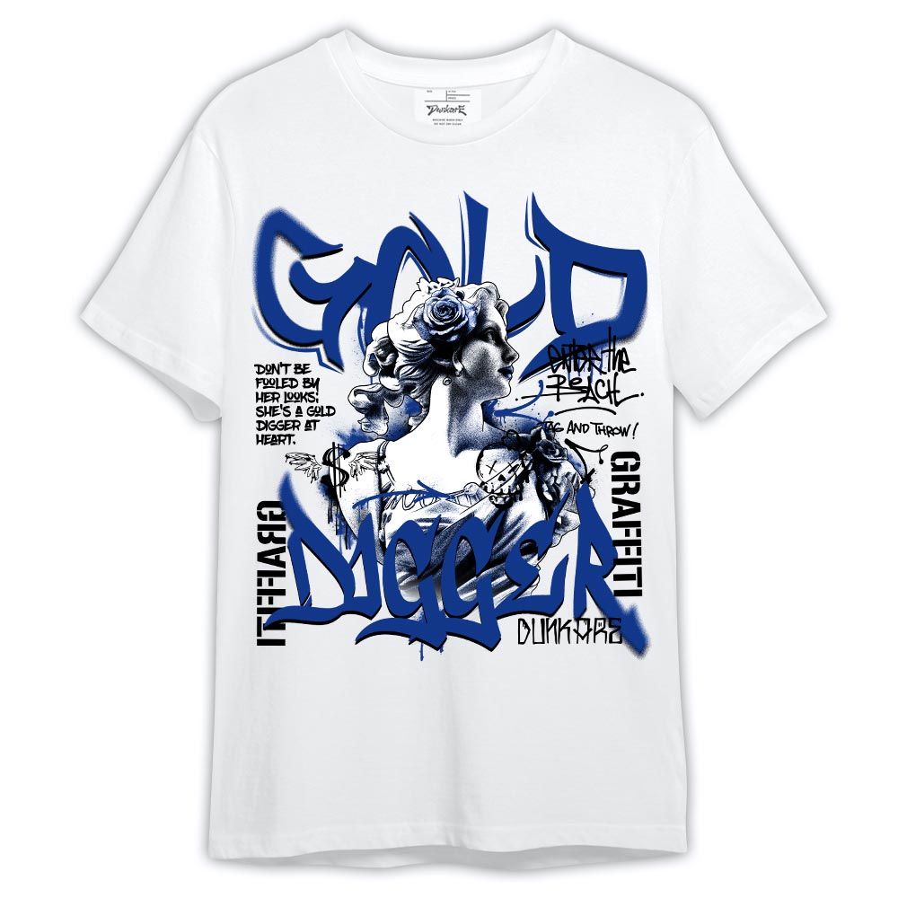 Shirt To Match Air Foamposite One Royal - Graphic Gold Digger Shirt Outfit